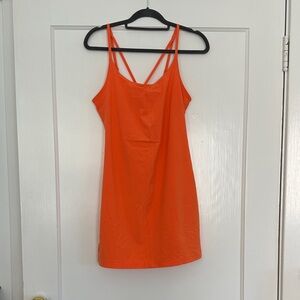 Women’s Orange Swim Coverup Slip Dress